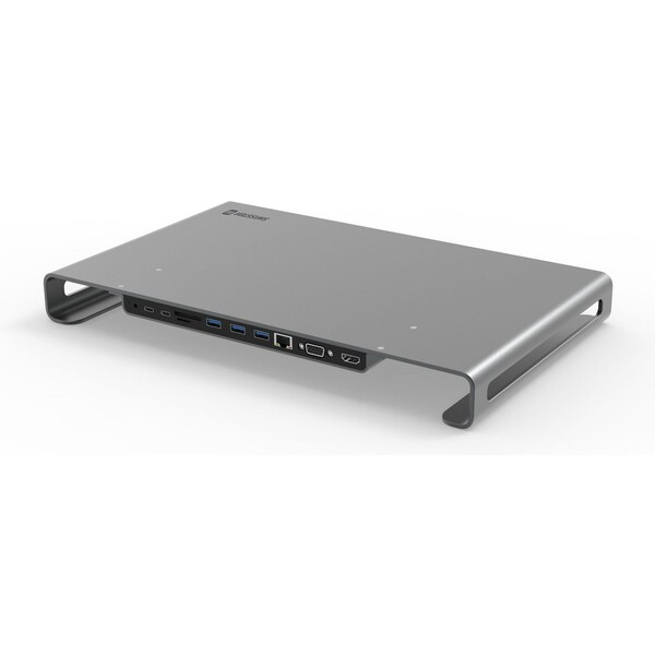 SWISSTEN USB-C HUB DOCK USB C hliníkový dock šedý