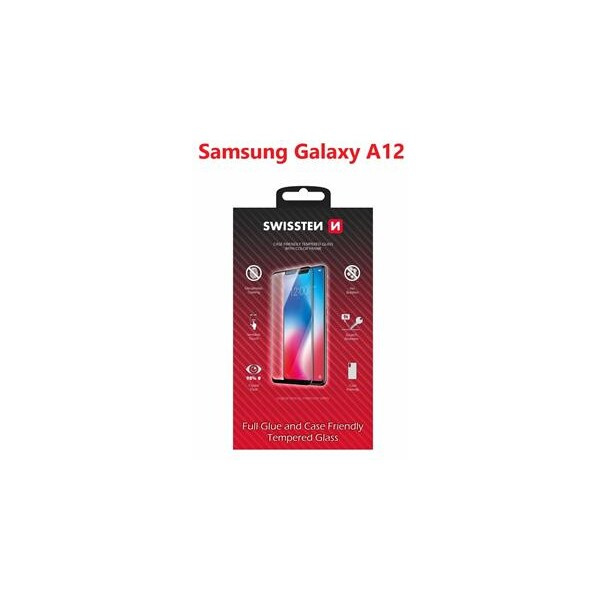 Swissten Full Glue Color Frame Samsung Galaxy A12 černé