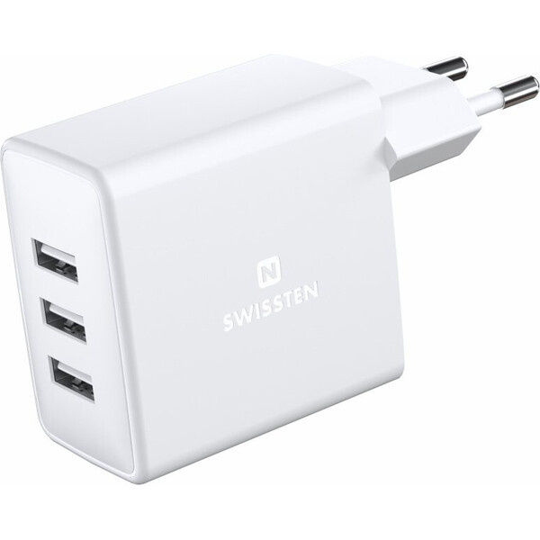 SWISSTEN síťový adaptér 15W bilý