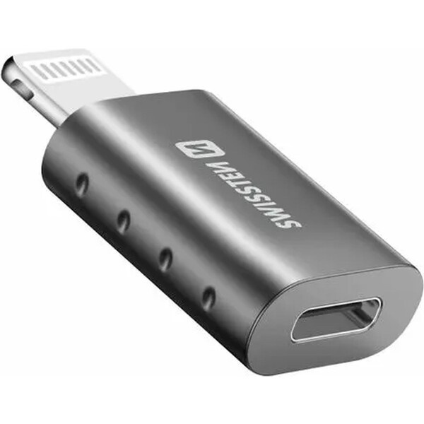 Swissten ADAPTER LIGHTNINGM/USB-CF Šedá