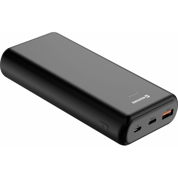 Swissten Power Line 20000 mAh 20W Power Delivery černá Černá