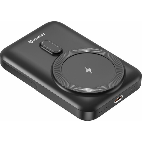 Swissten MagSafe powerbanka 10 000 mAh PD 20W černá