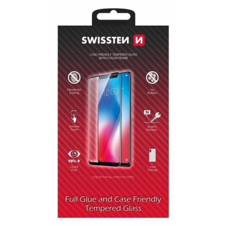 Swissten Full Glue, Color Frame, Case Friendly ochranné sklo pro Samsung Galaxy A57 5G Black - Černé 54501899