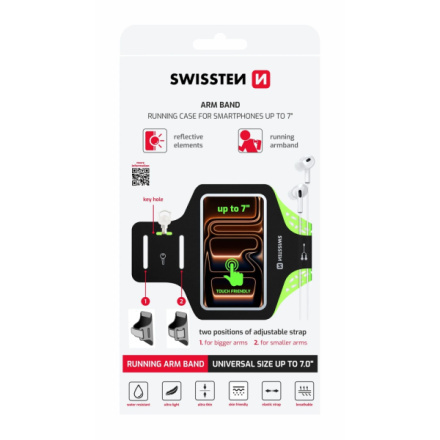 Pouzdro SWISSTEN ARMBAND CASE vel. 7,0" ČERNÉ 32904010