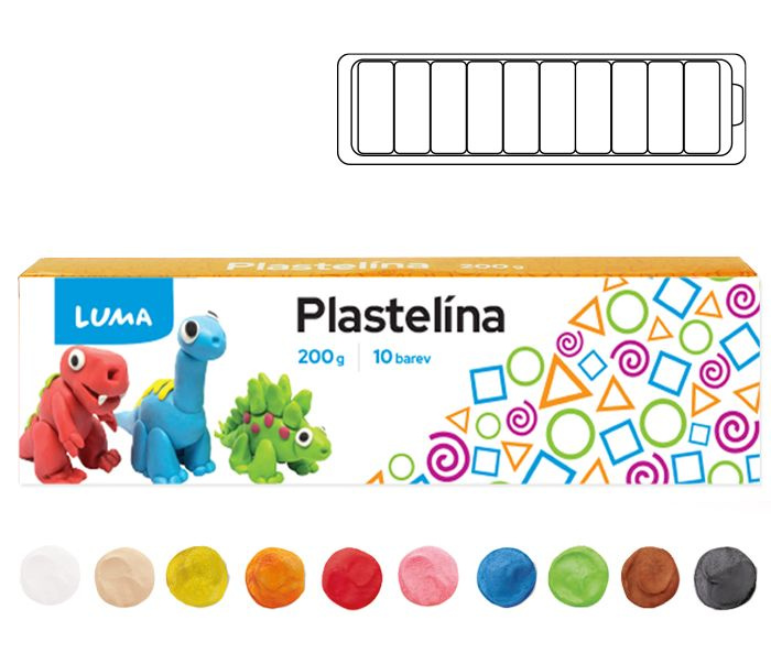 Plastelína LUMA 10 barev LUMA trading s.r.o.