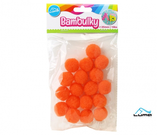 Bambulky oranžové, 18ks 25mm LUMA LUMA trading s.r.o.