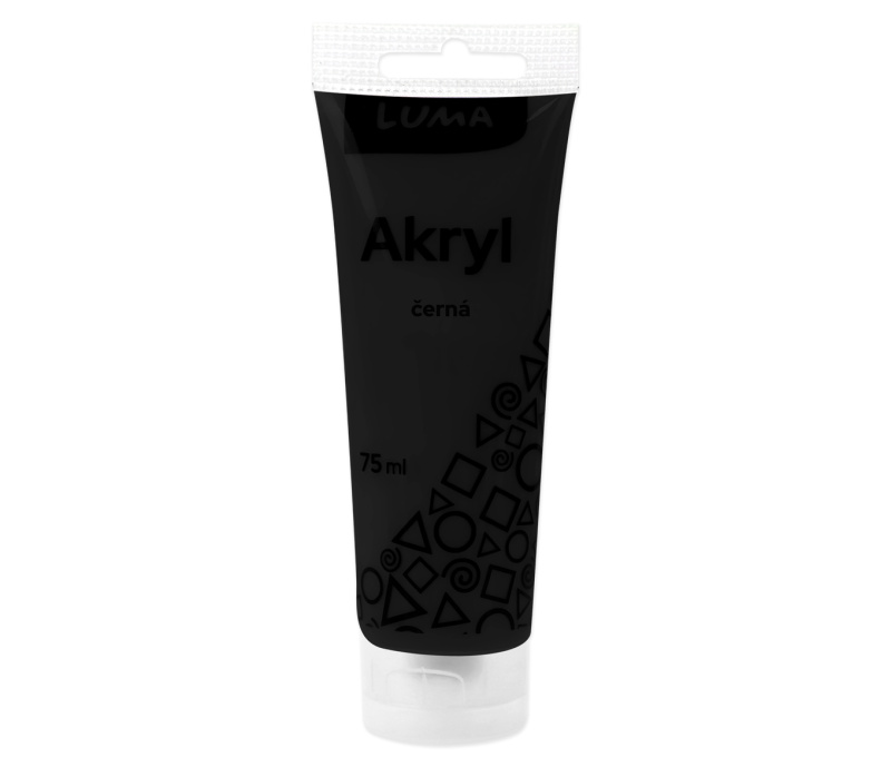 Barvy akrylové 75ml, černá LUMA LUMA trading s.r.o.