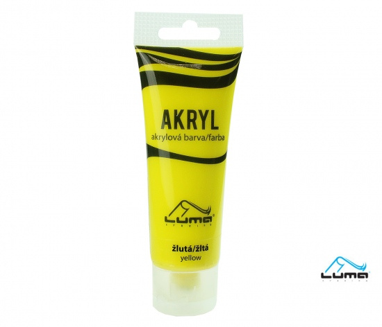 Barvy akrylové 75ml, žlutá LUMA LUMA trading s.r.o.
