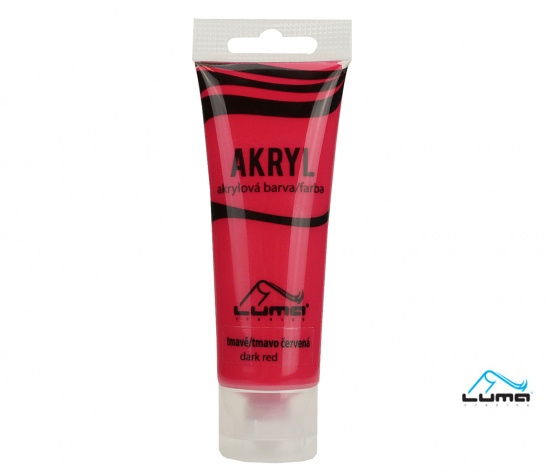 Barvy akrylové 75ml, červená tmavě LUMA LUMA trading s.r.o.