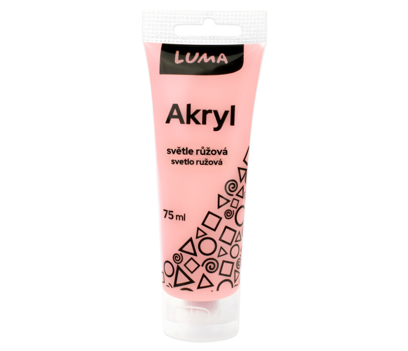 Barvy akrylové 75ml, růžová světle LUMA LUMA trading s.r.o.