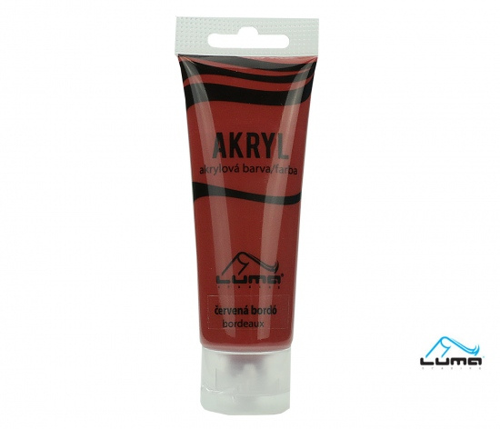 Barvy akrylové 75ml, červená bordó LUMA LUMA trading s.r.o.