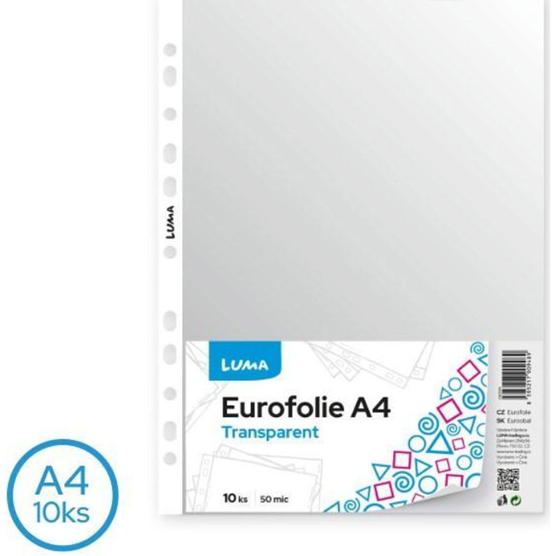 Luma Eurofólie A4, transparentní