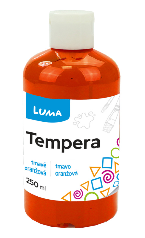 Temperová barva LUMA, 250 ml - tmavě oranžová