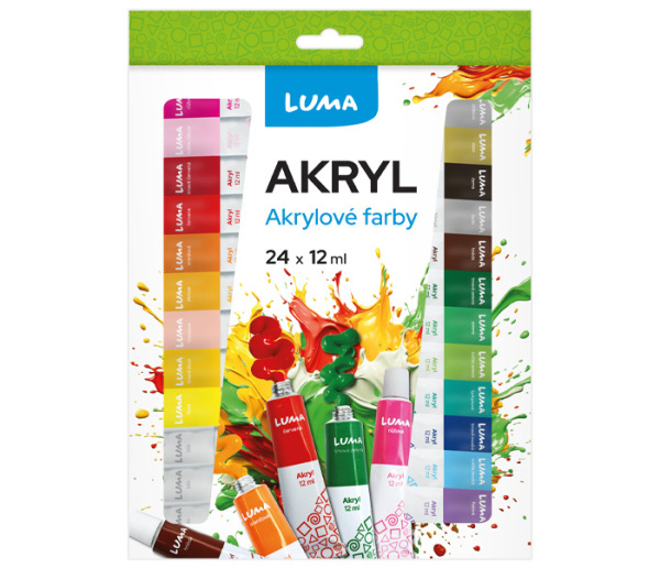 Barvy akrylové sada Luma 24 barev 12ml LUMA trading s.r.o.