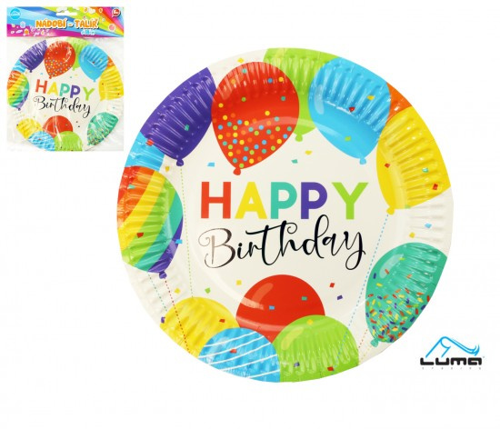 Nádobí - Talíř 18cm Happy birthday 6ks Luma DELI GROUP CO., LTD.