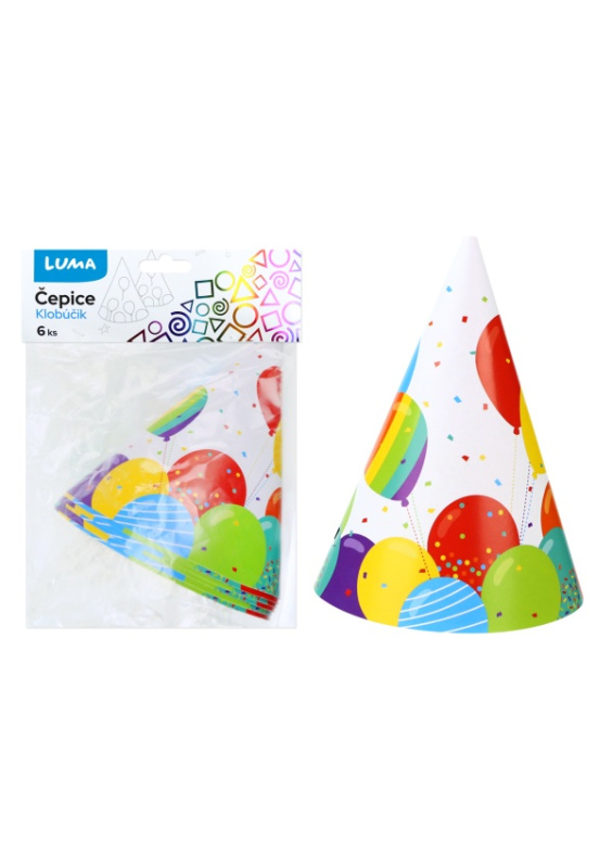 Čepice 15cm 6ks HAPPY BIRTHDAY LUMA LUMA trading s.r.o.