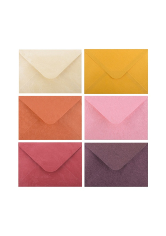 Obálka dopisní  barevná C6 metal s ražbou, 162 x 114 mm mix PAPER DESIGN s.r.o.