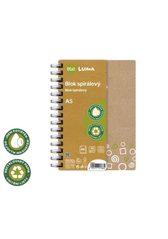 Blok spirála A5 80l ECO LUMA LUMA trading s.r.o.
