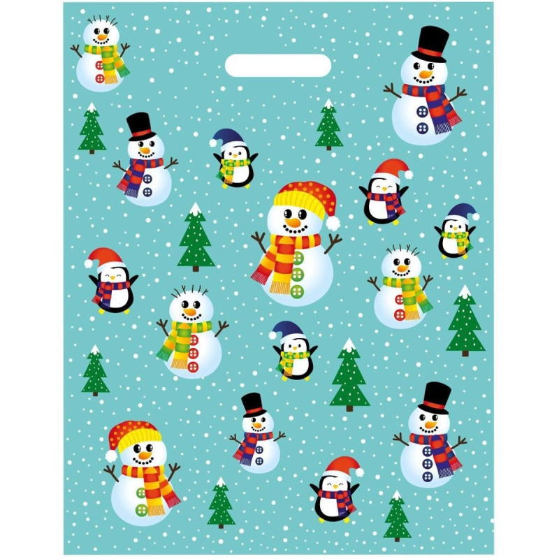 Luma Mikulášská taška – sněhuláci, 36×46 cm