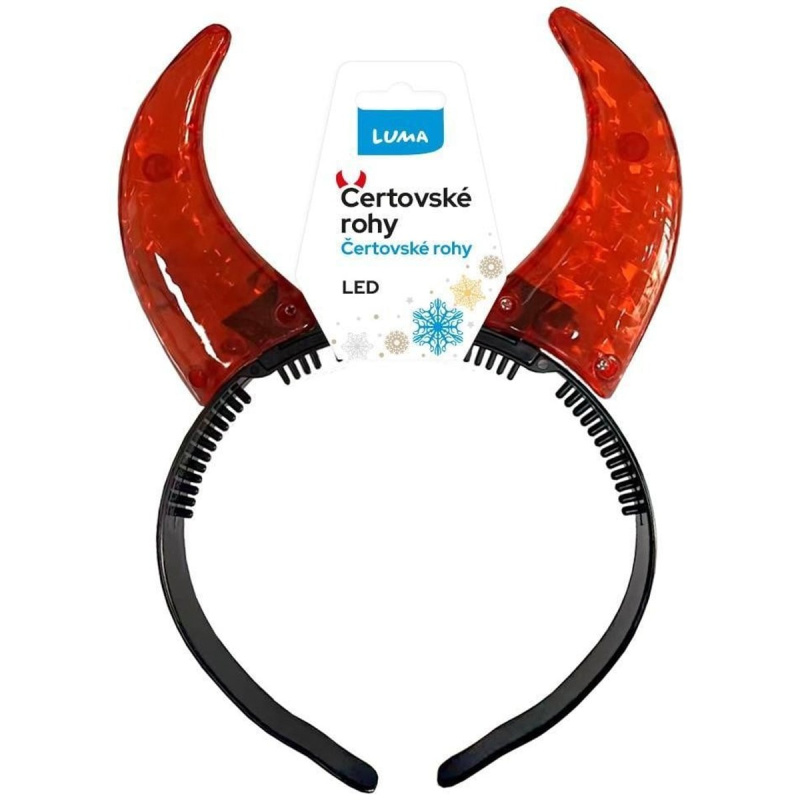 Čertovské rohy červené krystal, svítící