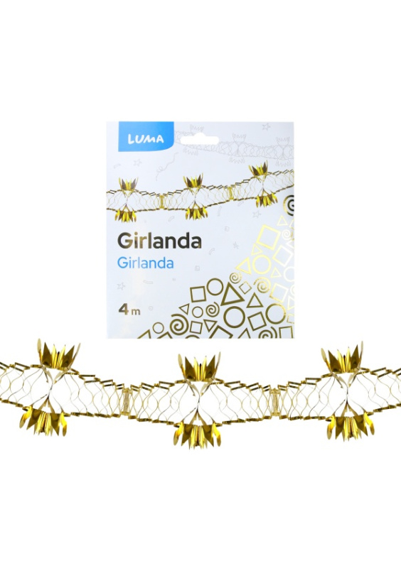Girlanda 4m zlatá LUMA LUMA trading s.r.o.
