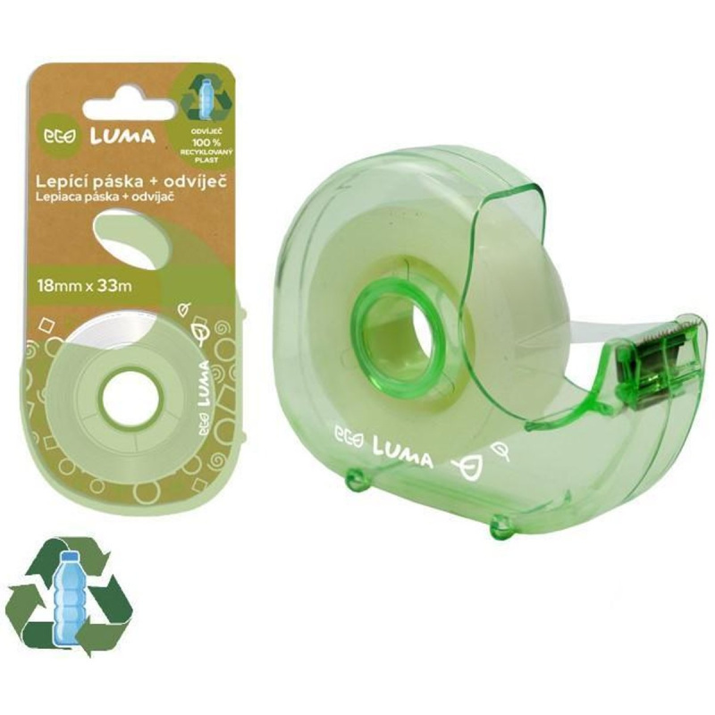 Luma EKO Lepící páska transparentní s odvíječem 18 mm
