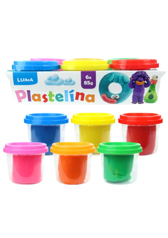 Plastelína LUMA měkká kelímek 6 x 85g LUMA trading s.r.o.