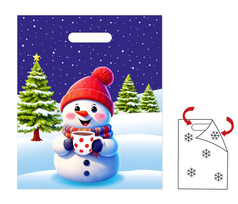 Mikulášská taška 30 × 36 cm - Sněhulák