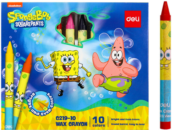 Voskovky 10 barev SPONGEBOB DELI DELI GROUP CO., LTD.