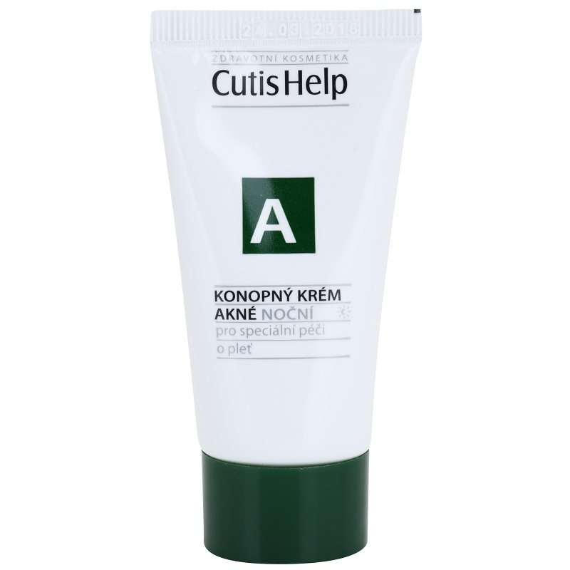 CutisHelp Health Care A - Akné konopný noční krém pro problematickou pleť, akné 30 ml