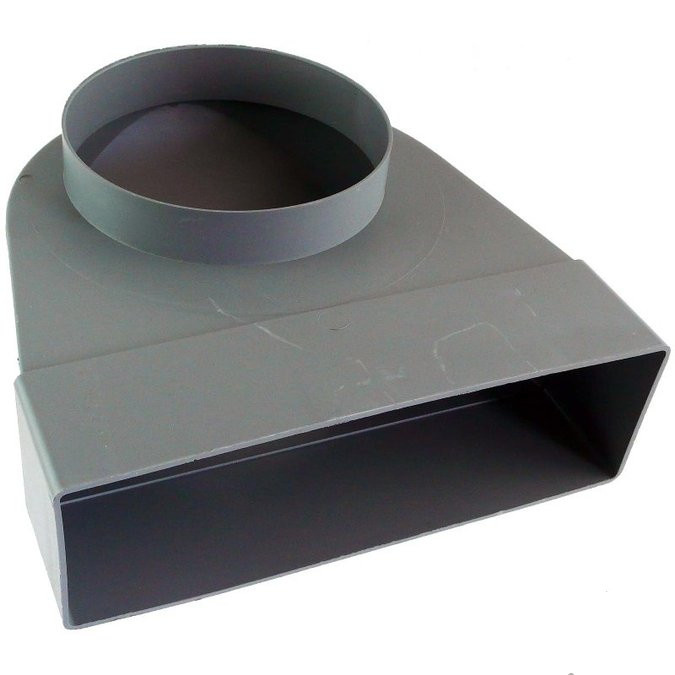 Potrubí čtyřhranné koleno přechodové Regulus 125/60×200 mm 90 °