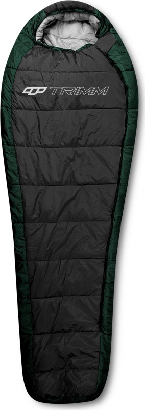 Zimní mumiový spacák TRIMM ARKTIS olive/ dark grey Barva: olive/ dark grey, Velikost: 185 cm, Orientace zipu: Pravý