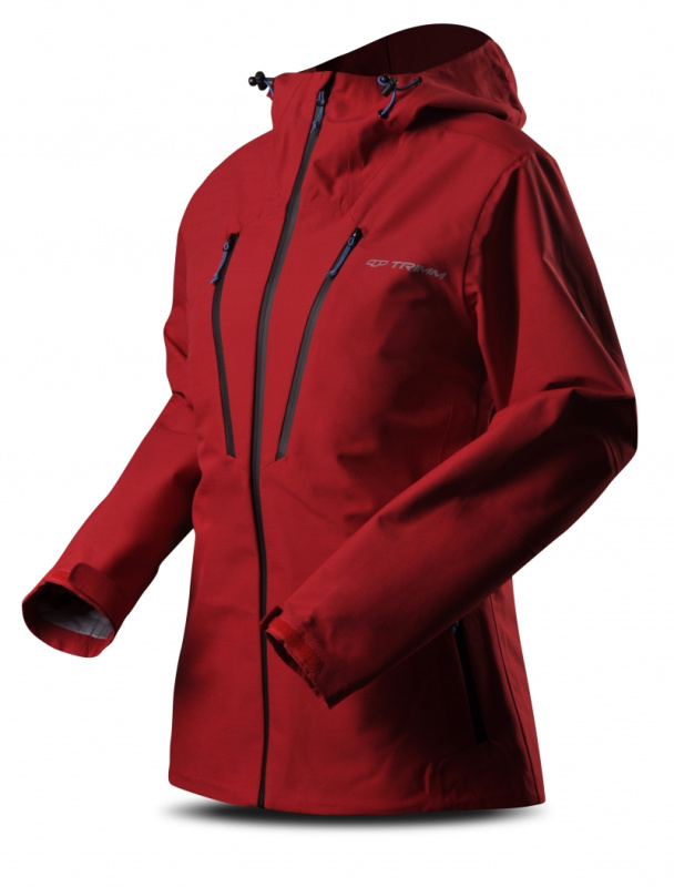 Dámská nepromokavá bunda TRIMM Intensa červená Barva: red/blue, Velikost: XS
