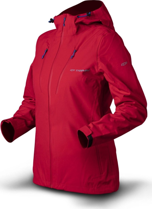 Dámská nepromokavá bunda TRIMM Intensa červená Barva: red/blue, Velikost: XXL