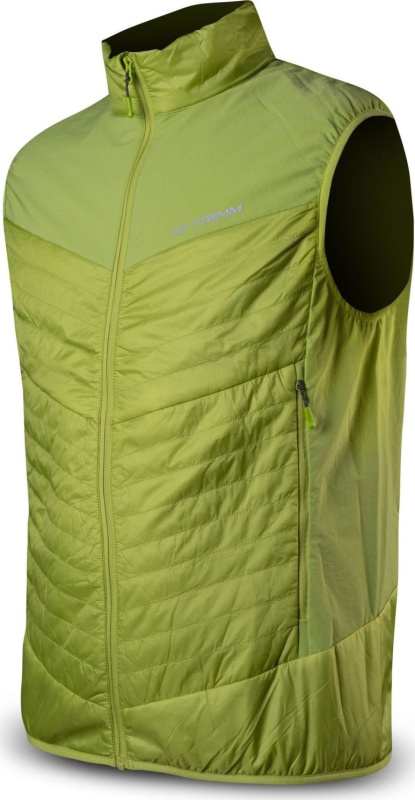 Pánská lehká vesta TRIMM Zen Vest zelená Barva: lime green/jeans blue, Velikost: S