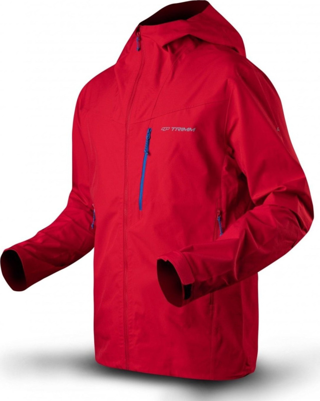 Pánská nepromokavá bunda TRIMM Orado červená Barva: red/blue, Velikost: S