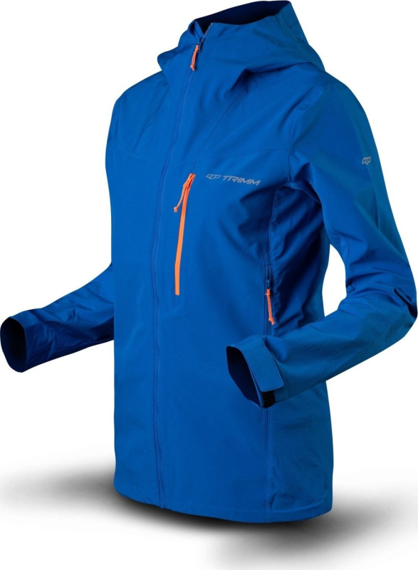 Dámská nepromokavá bunda TRIMM Orada modrá Barva: jeans blue/ orange, Velikost: XS