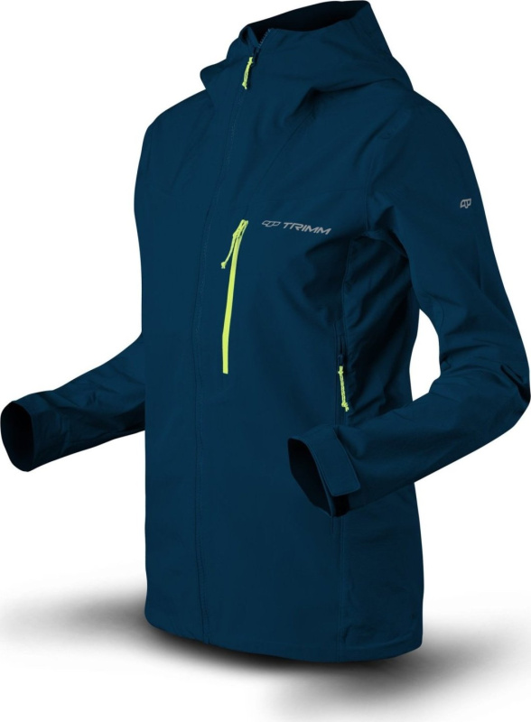 Dámská nepromokavá bunda TRIMM Orada tmavě modrá Barva: dark lagoon/ lemon, Velikost: XL