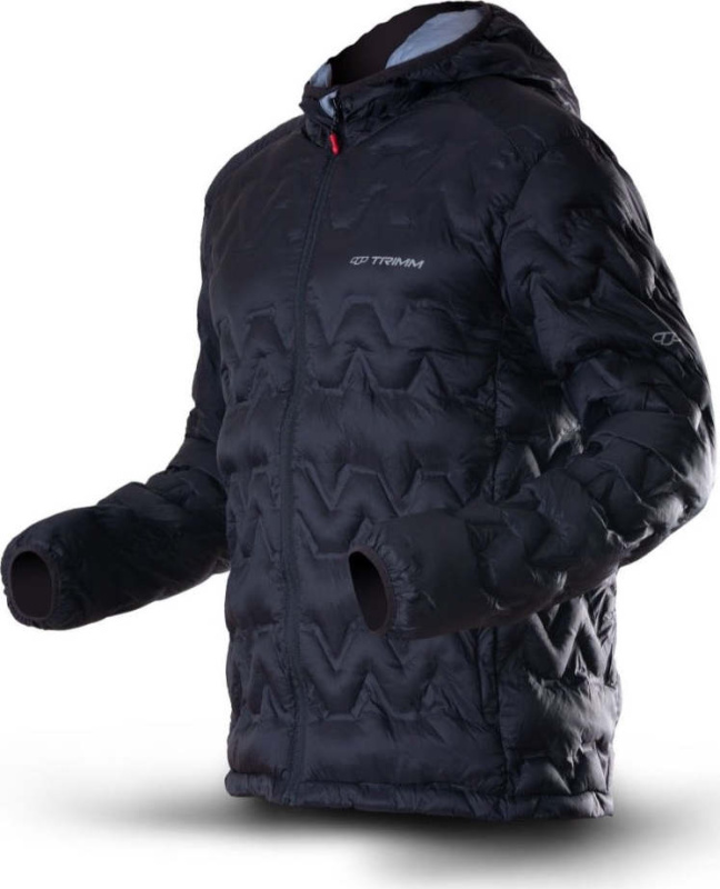 Pánská zimní bunda TRIMM Trock černá Barva: black/ light grey, Velikost: XXL