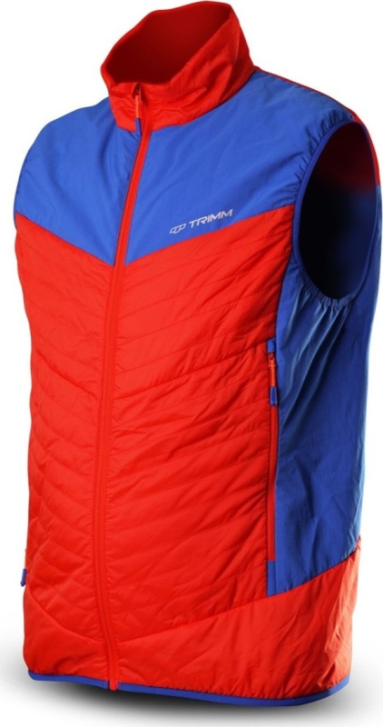 Pánská lehká vesta TRIMM Zen Vest oranžová/modrá Barva: orange/ jeans blue, Velikost: L