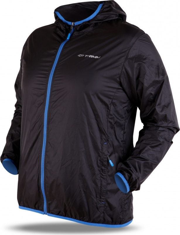 Pánská ultralehká bunda TRIMM Techno černá Barva: black/ jeans blue, Velikost: 3XL