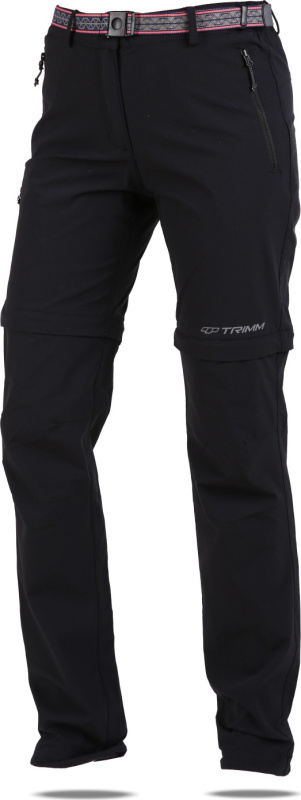 Dámské outdoorové kalhoty TRIMM Timera 2v1 černé Barva: grafit black, Velikost: XL
