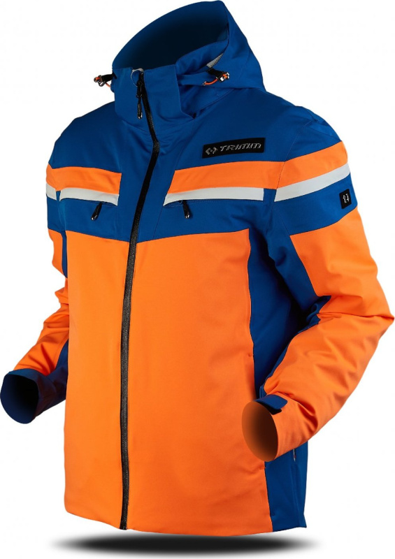 Pánská lyžařská bunda TRIMM Fusion oranžová Barva: signal orange/jeans blue/white, Velikost: M