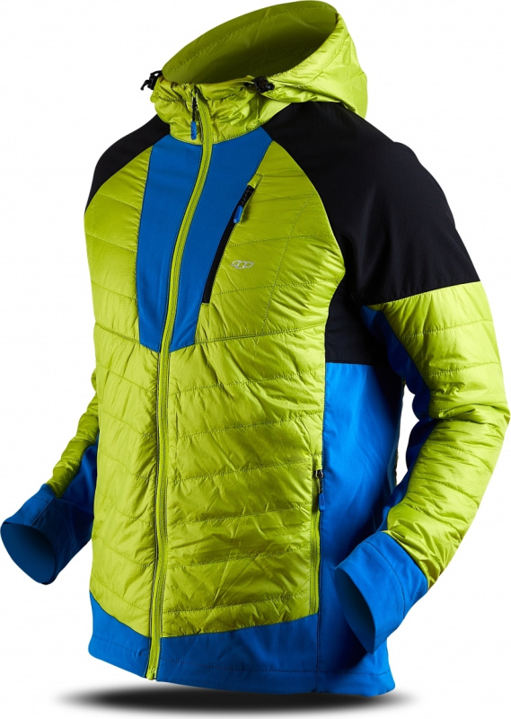 Pánská hybridní bunda TRIMM Marol zelená Barva: lime green/jeans blue, Velikost: 3XL
