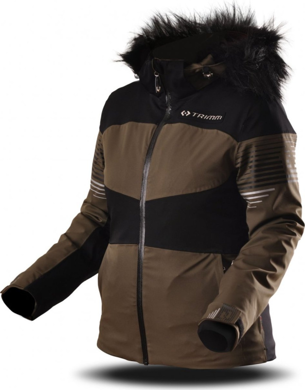 Dámská lyžařská bunda TRIMM Valona khaki/black Barva: khaki/ black, Velikost: XS