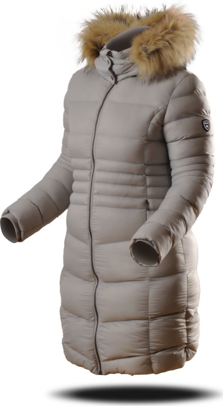 Dámský zimní kabát TRIMM Dora light grey Barva: light grey, Velikost: M