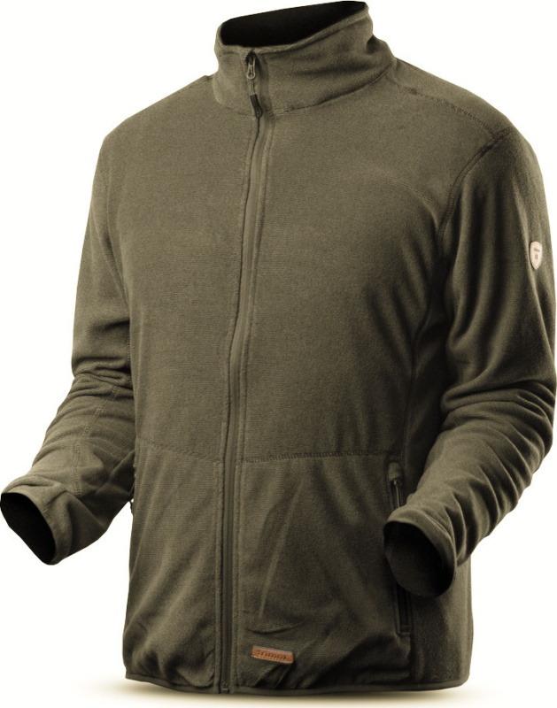 Pánská mikina TRIMM Neo khaki melange Barva: khaki melange, Velikost: S