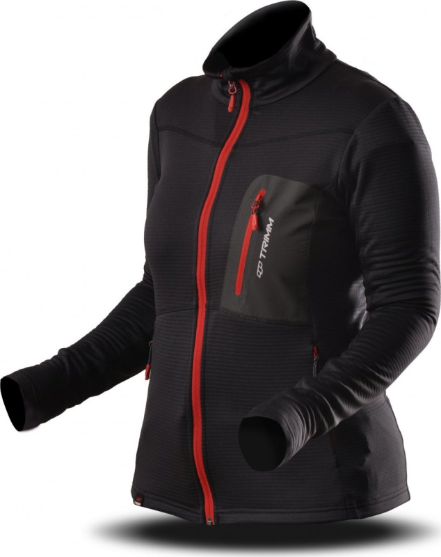 Dámská mikina TRIMM Micron Lady black Barva: black, Velikost: XXL