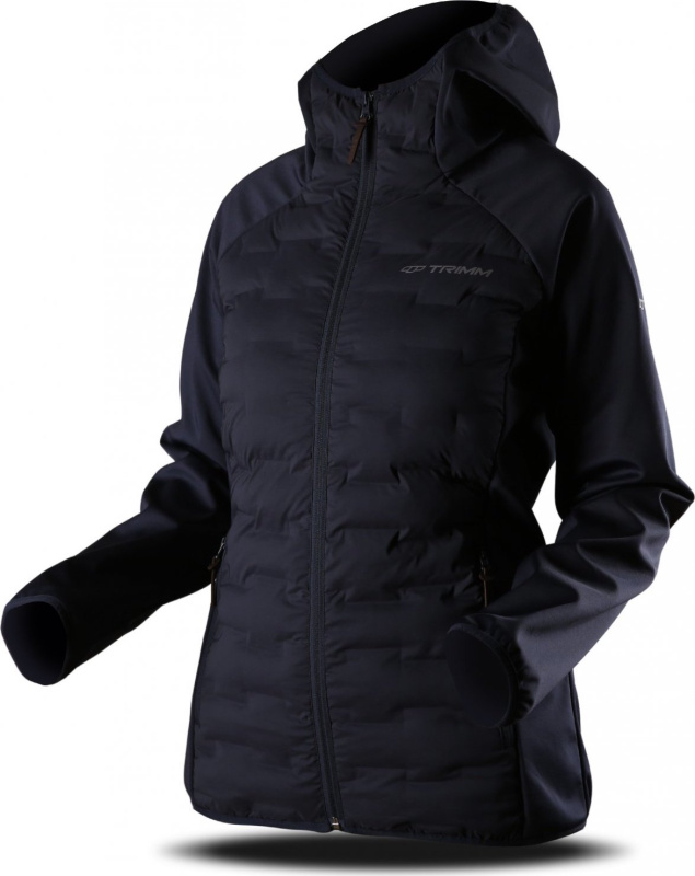Dámská softshellová bunda TRIMM Erwi Hard Lady grafit black/černá Barva: grafit black/ black, Velikost: XS