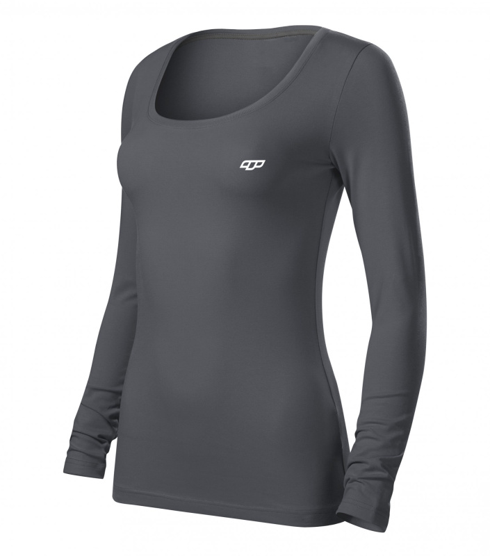 Dámské bavlněné triko TRIMM Brave Lady šedé Barva: dark grey, Velikost: XL